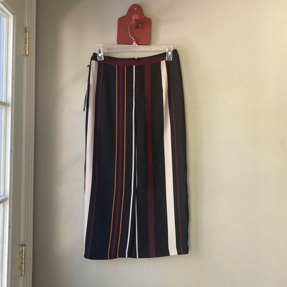 Who What Wear Multicolored Stripe A-Line Midi Dress 4 NWT - Picture 3 of 6